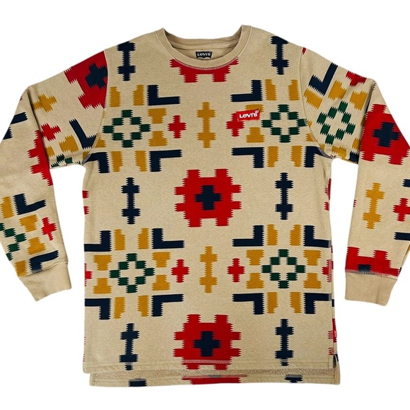 Levi's Aztec Patterned Men's Sweatshirt - Picture 1 of 5